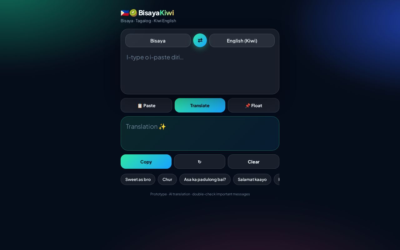 BisayaKiwi screenshot