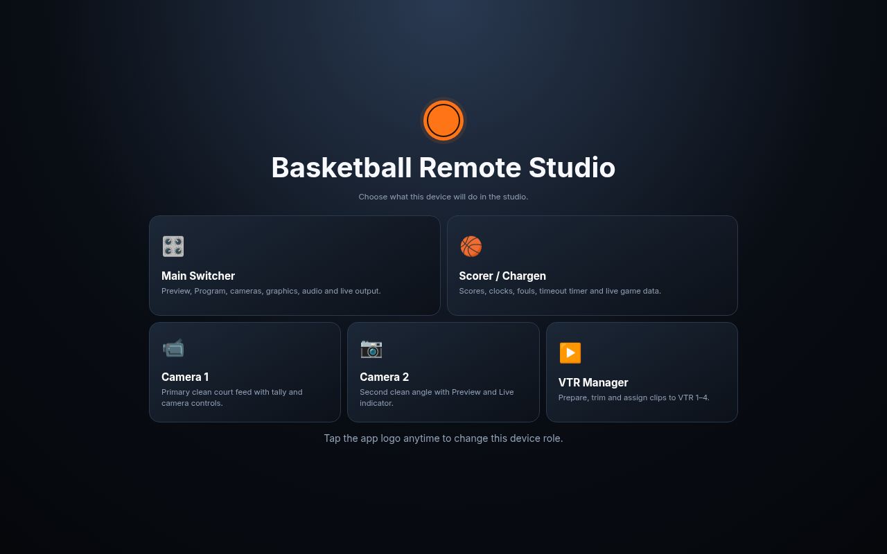 Basketball remote studio screenshot